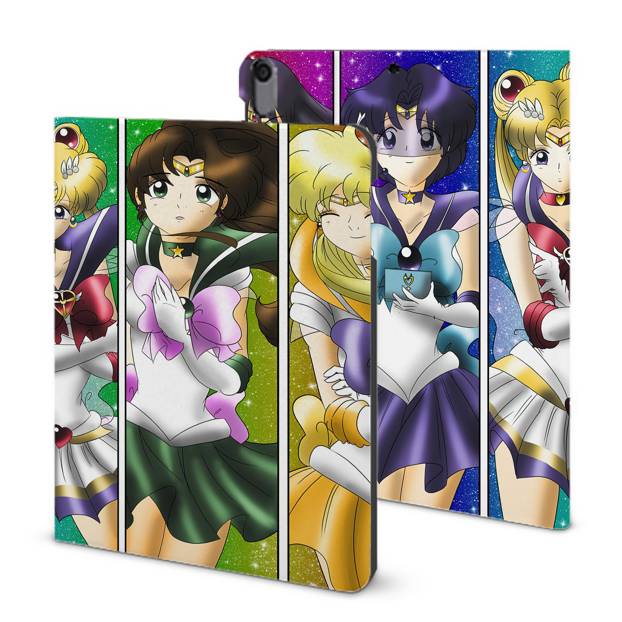 （画像用） 美少女戦士セーラームーン Sailor Moon IPad ケース ブック型 PUレザー TPU 耐衝撃 軽量 薄型 ペン収納なし 全面保護 IPad 各モデル対応